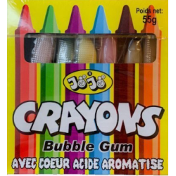 Crayons au coeur acide aromatisé