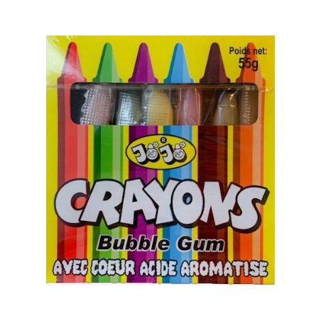 Crayons au coeur acide aromatisé