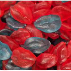 Assortiments bouches bleu et rouge