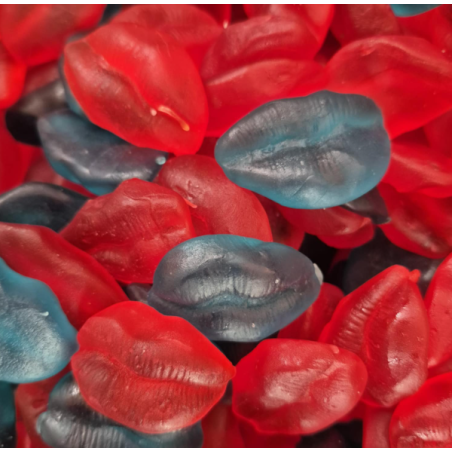 Assortiments bouches bleu et rouge
