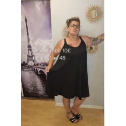 ref201 robe longue sans manche noire
