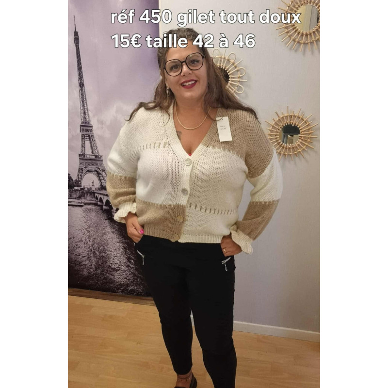 Gilet manches froufrou Gilet manches froufrou