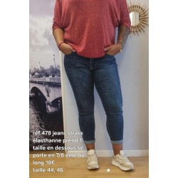 Jeans strass Mom-fit