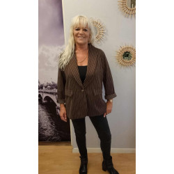 Blazer épais rayé