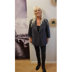 Blazer épais rayé