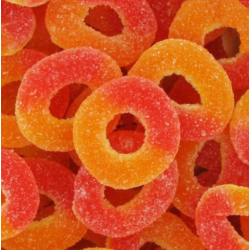 Bagues pêches sucrées