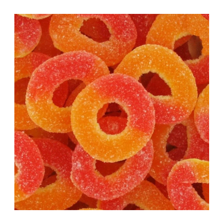Bagues pêches sucrées