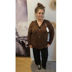 Gilet coeur brodé