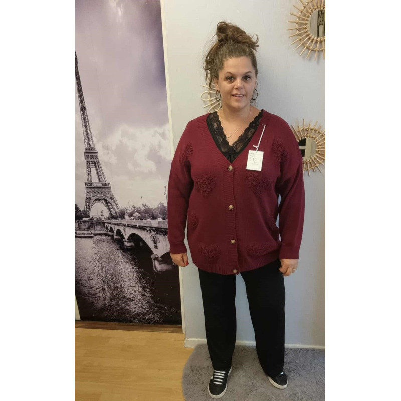 Gilet coeur brodé Gilet coeur brodé