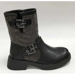 Bottes fourrées strass