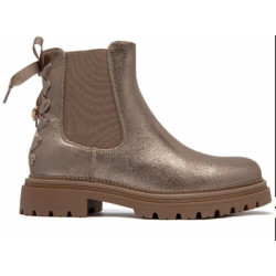 Bottines fourrées lacets avec bijoux