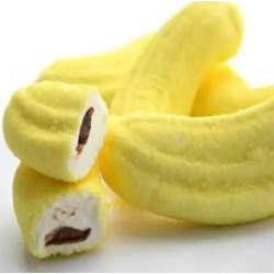 Lot de 5 Bananes guimauves  fourrées au chocolat