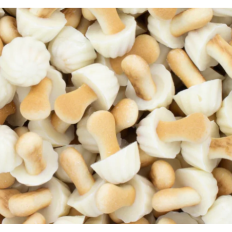 Champignons chocolat blanc